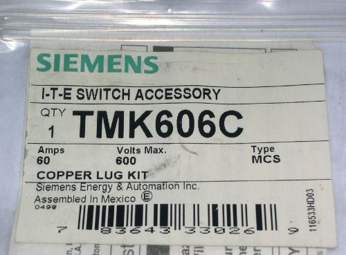 SIEMENS ITE,  COPPER LUG KIT SWITCH ACCESSORY, TMK606C