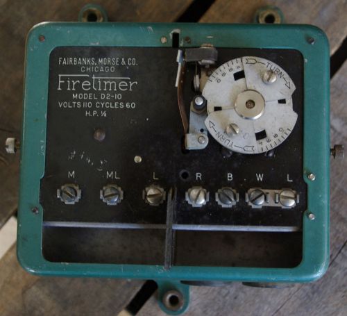 Vintage steampunk industrial boiler fire timer metal fairbanks morse mechanical for sale