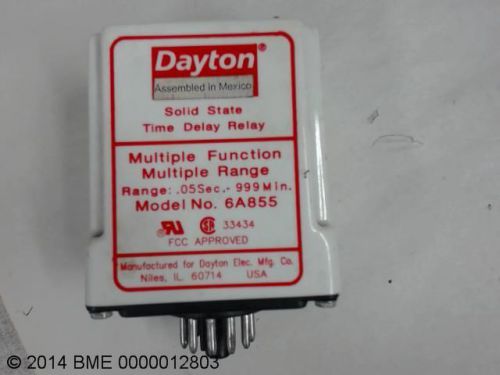 DAYTON 6A855, MULTIPLE FUNCTION MULTIPLE RANGE TIME DELAY RELAY