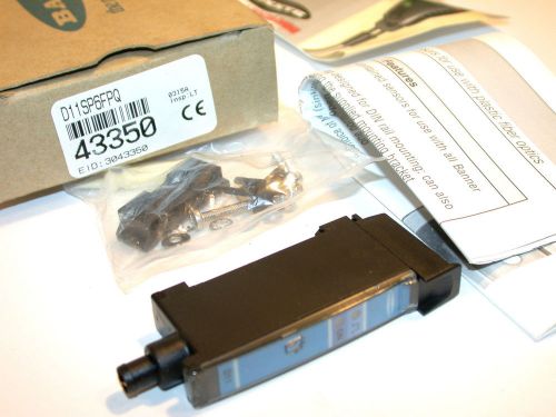 BANNER DC PLASTIC FIBER OPTIC SENSOR SELF CONTAINED D11SP6FPQ 43350