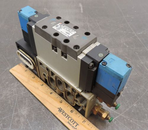 SMC VSS8-6-FG-D-3EZ-V1 SOLENOID VALVE MANIFOLD CONTROL BLOCK USED