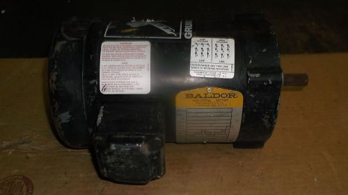 Baldor ind.  3/4 hp motor, fr 56c, rpm 3450, v 230/460, sn: w0110230571, used for sale