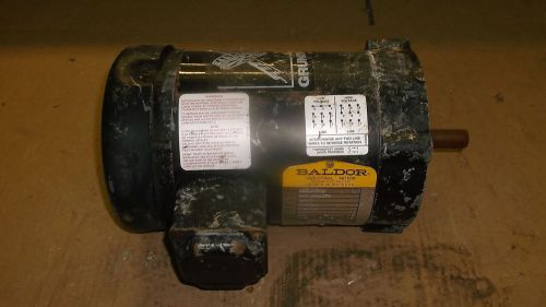 Baldor industrial 3/4 hp motor, fr 56c, rpm 3450, v 230/460, sn:w0110110551,used for sale