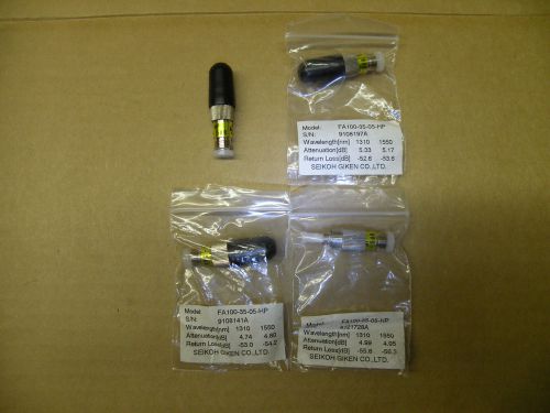 Qty 4 FC Fiber Optic Attenuators Single Mode 5DB FA-100-35-05-HP