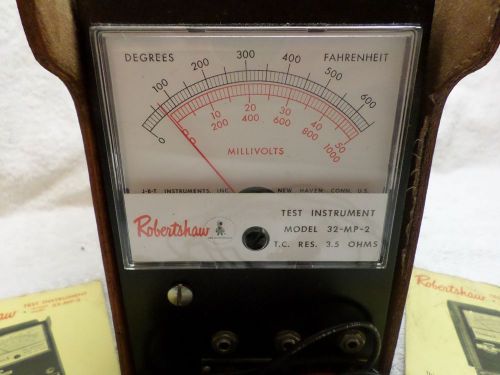 VINTAGE Robertshaw TEST INSTRUMENT ELECTRIC VOLTMETER TEMPERATURE MODEL 32-MP-2