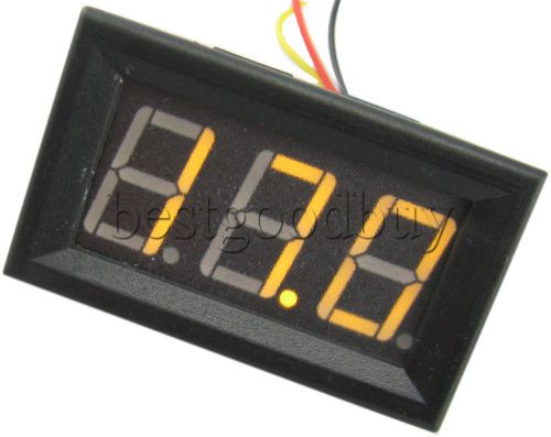 0.56&#039; 3 digit dc0-200v three wires yellow digital dc voltmeter head yellow light for sale