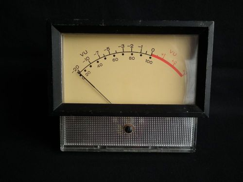 Vintage Weston VU Meter Model  #1942 with Mounting Bezel