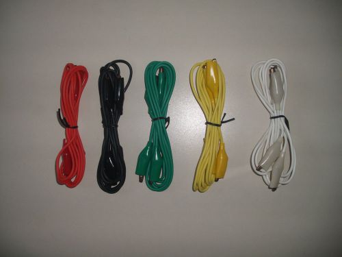 20 PIECE TEST LEADS ALLIGATOR ROACH CLIP JUMPER WIRE 32&#034;