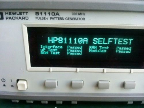 Agilent 81110A w/81112A x2 Pulse Pattern Generator, 165/330 MHz