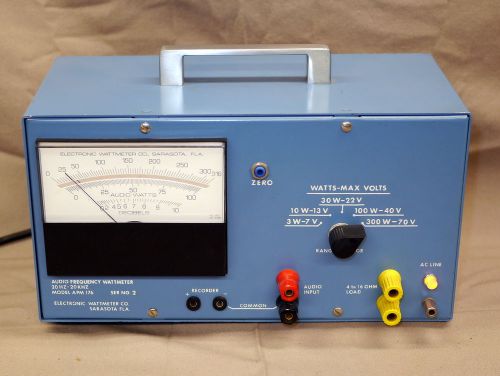 NOS NEW ELECTRONIC WATTMETER CO. AUDIO FREQUENCY WATTMETER APM176 AMPLIFIER TEST