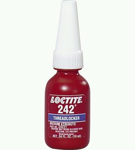 Lot of 5 -loctite 242 threadlocker,medium strength,10 ml bottle 24221 for sale