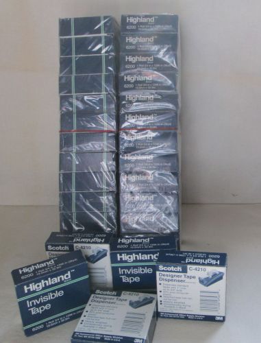 3m&#039;s  highland invisible tape 6200-&#039; scotch tape&#039;  4 boxes for sale