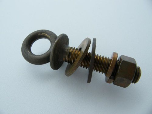 Cast Bronze Eye Bolt Pad Eye Bolt   1/2  Inch x 3-1/2 Inch