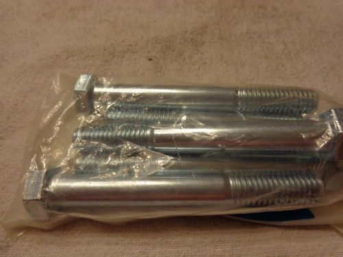 1/2&#034;-13 x 4&#034; Zinc Finish SAE J429 Grade 5 Hex Cap Screw (QTY 5)