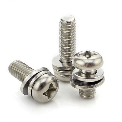 10PCS-50PCS Round Three Combination Screw M2.5 M3 M4 M5 M6