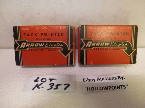 Arrow t-32 staples 2 boxes of 5040 tack pointed for sale