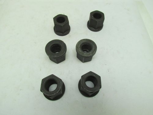 Flange Nut 7/8-9 Black Oxide 1-27/64&#034; Tall Lot of 6