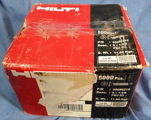 Nos hilti #86216:  5000 6 x 1-5/8&#034; self-drilling screws for sale