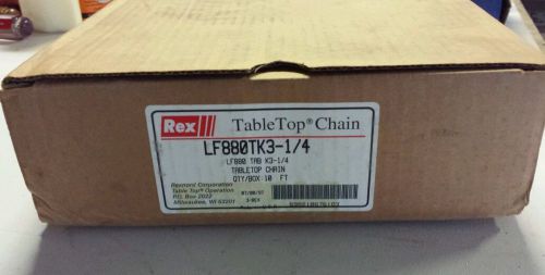 *new*  rexnord  lf880tk3-1/4  rex tabletop conveyor chain   3-1/4&#034; x 10&#039; for sale