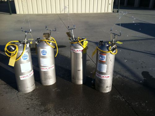 Lot 4 Bradley 10-Gallon Portable Pressurized Eye wash Stations  w/Drench Hoses