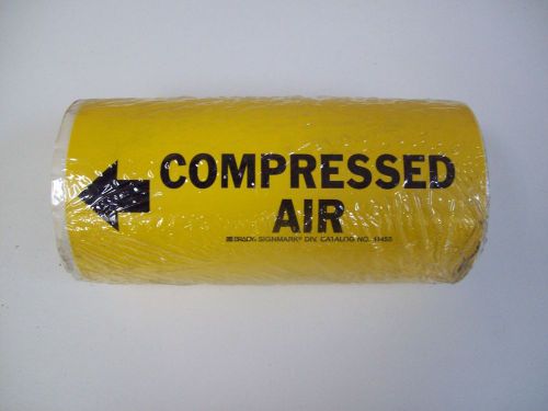 Brady 41455 yellow compressed air pipe marker tape - brand new - free shipping for sale