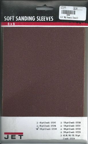 Jet 575754  Soft Sanding Sleeves {6 x 6&#034;} three of 100  grit