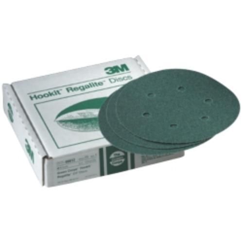 3m 612 6&#034; green corps hookit disc, dust free, 80 grit, 25/box for sale