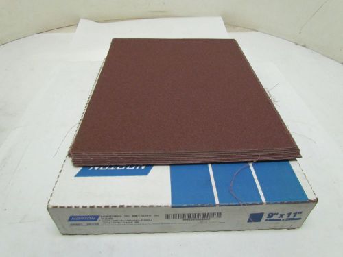 NORTON K225 9&#034;X11&#034; Lighting Medalite Cloth Sanding Sheets P100 Grit Lot of 62