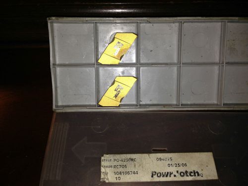 QUANTITY 2 POWRNOTCH CARBIDE INSERTS PG 4250RC RC706