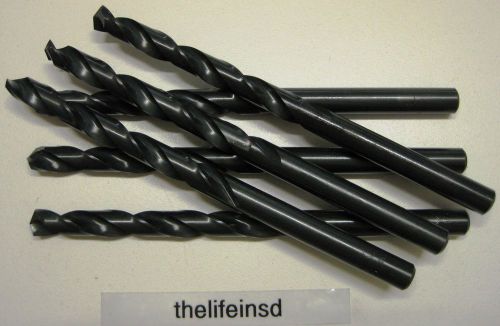 3 NEW 3/8x6&#034; (.3750&#034;) DRILL BIT AIRCRAFT EXT CHICAGO-LATROBE BLACK OXIDE #11022