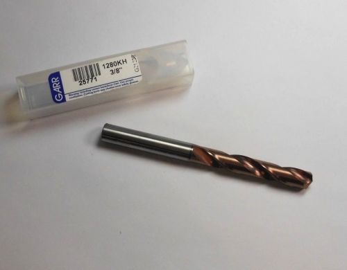 GARR TOOL Carbide Coolant Drill 3/8&#034; 2FL Helica 1280KH 25771 &lt;Z34&gt;