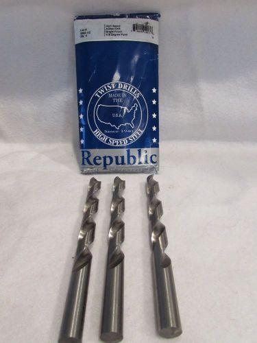 1/2&#034; JOBBERS DRILLS 3PKG.