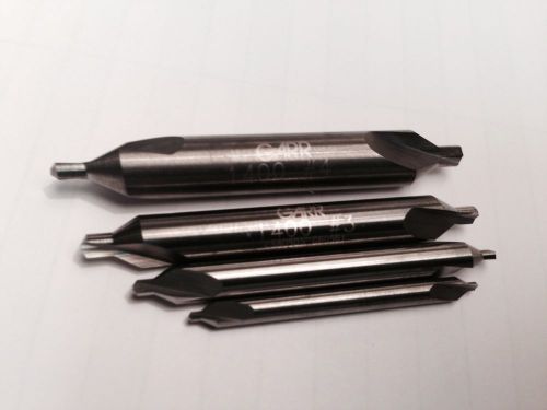 (4) New Garr Solid Carbide Center Drills #1, #2, #3, &amp; #4