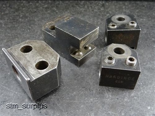 LOT OF 4 ADJUSTABLE TOOL HOLDERS HARDINGE MODEL AHC-21, C19 &amp; OTHER