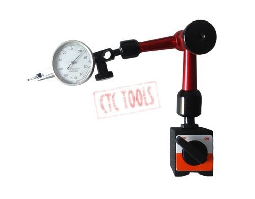 MICRON DIAL TEST INDICATOR GAUGE &amp; MAGNETIC BASE - MEASURING MILLING LATHE #D15