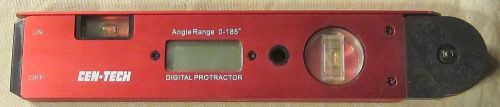 Cen-Tech, Digital Angle Finder Protractor, Angle Range 0-185 Deg