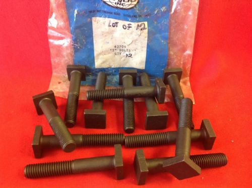 NOS Jergens 42304 Black Oxide T Bolts 1/2-13 x 3-1/4&#034;  Lot of 12 USA MADE