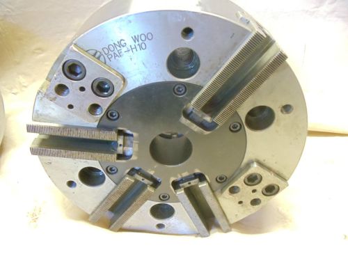 DONG WOO 10&#034; 2/3 JAW CNC LATHE POWER CHUCK PLAIN BACK PAF-H10