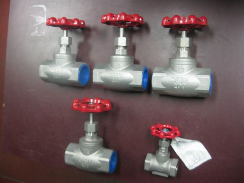 Mixed Lot Valves (4) SHARPE 1-1/2 CF8M 200 (1) KITZ S13A 10K-1  NEW UNUSED