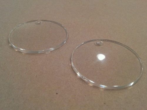 25 Acrylic 0.5&#034;dia.x1/8&#034; Circle clear Disc Custom Craft Plastic w keychain hole