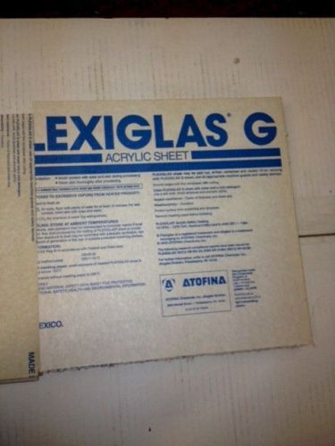 Acrylic Plexiglas G P95 Matte Finish Sheet .220&#034; Thick x 11.875&#034; x 11.875&#034; Clear