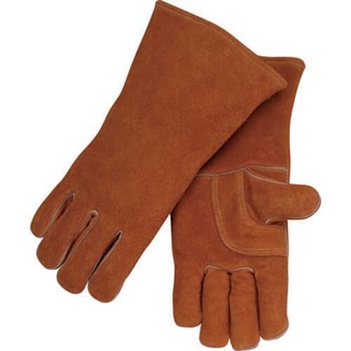 Revco black stallion 115 brown value split cowhide stick welding gloves, large for sale