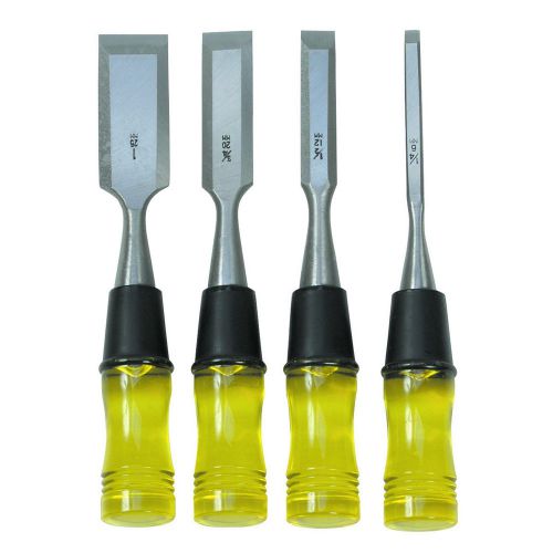 Wood chisel set 4 pieces, sizes: 1&#034;, 3/4&#034;, 1/2&#034;, 1/4&#034;, carbon steel, for sale