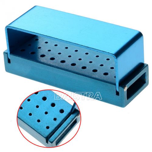 1 X Dental Autoclave Opening 30 Hole FG RA Bur Disinfection Box 2 Uses Blue B004