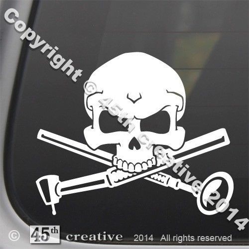 Dentist Crossbones Decal - dental drill handpiece burs bits mirror probe sticker