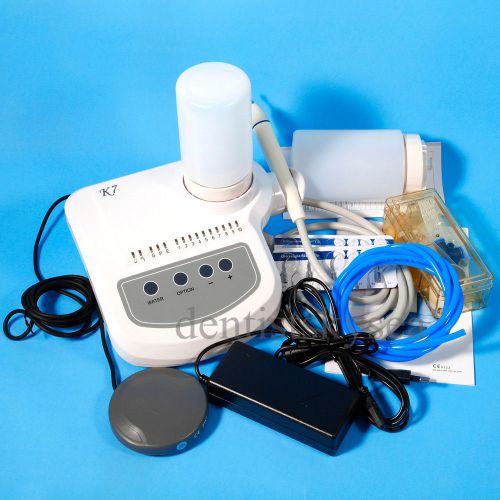 Dental ultrasonic peizo scaler w/ fiber optic led handpiece 2 water bottle 8 tip for sale