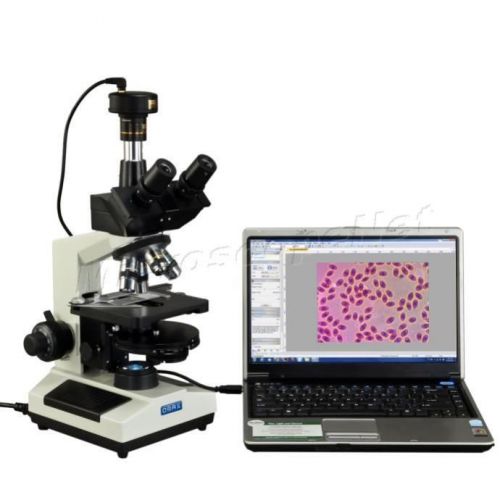 9mp digital camera phase contrast trinocular lab cilnic led microscope 40x-2000x for sale