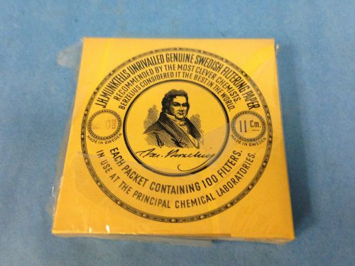 J.H. Munktells Lab 11cm Filter Paper No. 0B 100 Circles New