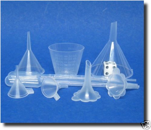 8 Funnels Plastic Variety Sizes  All-Purpose for Perfume &amp;  Fragrance Decanting