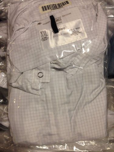 (1) Vidaro ESD Cleanroom Frock (Smock) Zipper And Elastic Cuff XXL Lab Coat